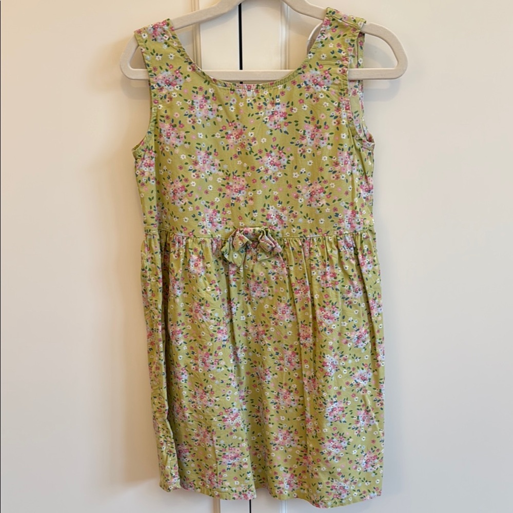 Yellow and Pink Sleeveless Scoop Neck Sundress